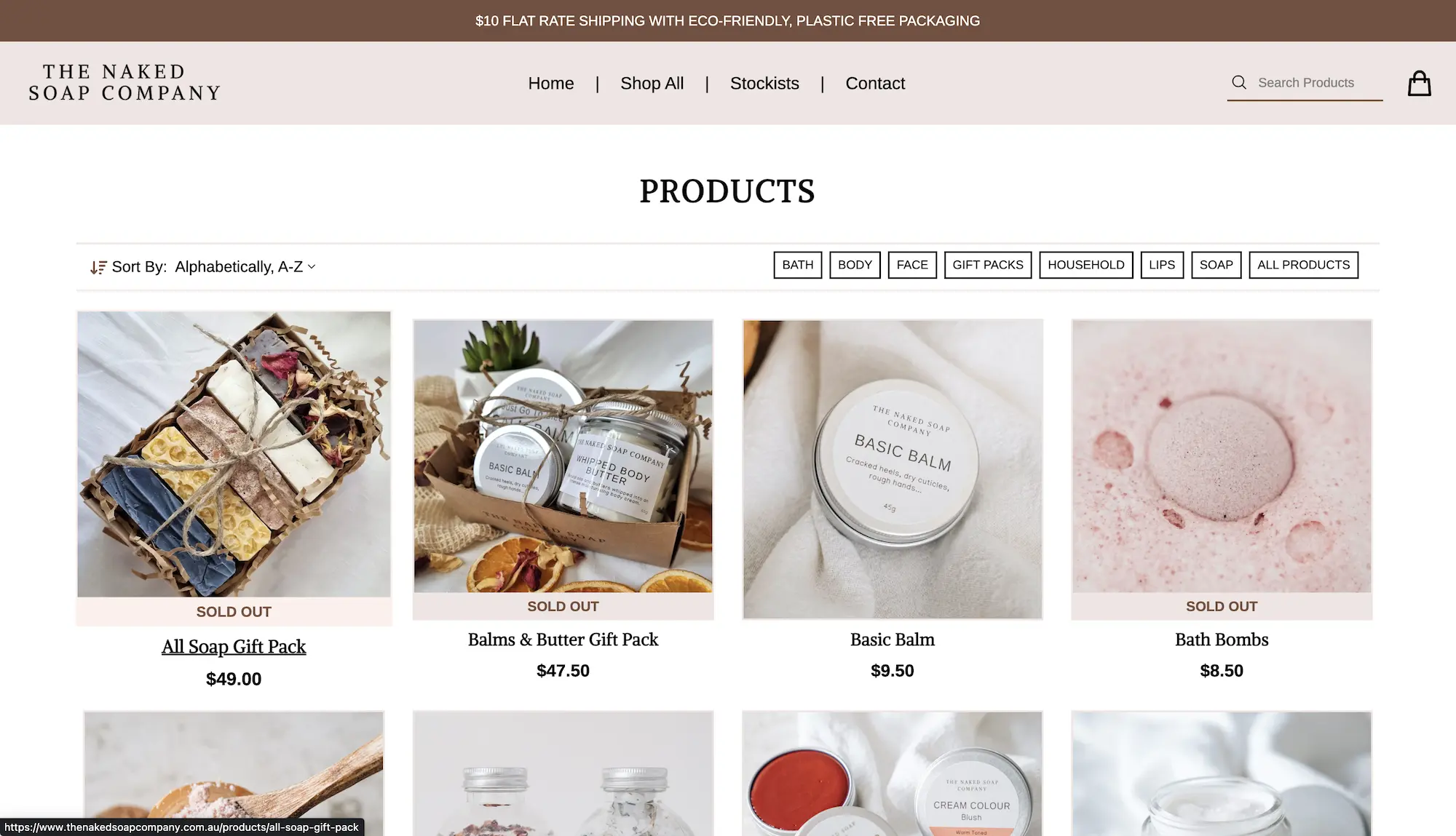 Random products scattered on the floor.