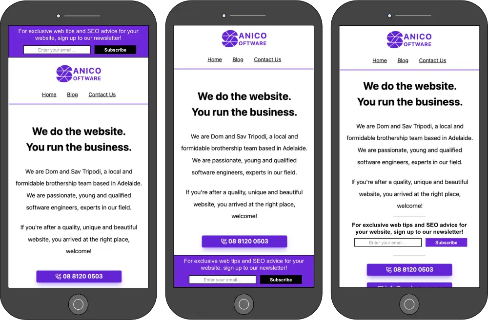 Mobile phones using good banners instead of intrusive popups.